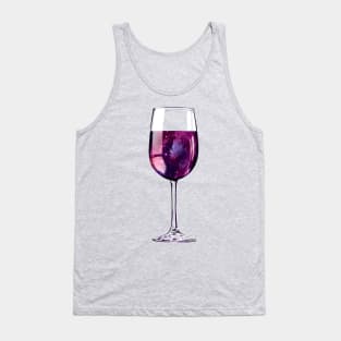 Wine Lover Galaxy Glass Tank Top